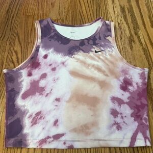 Nike Training Dri-FIT Fast tie dye crop tank